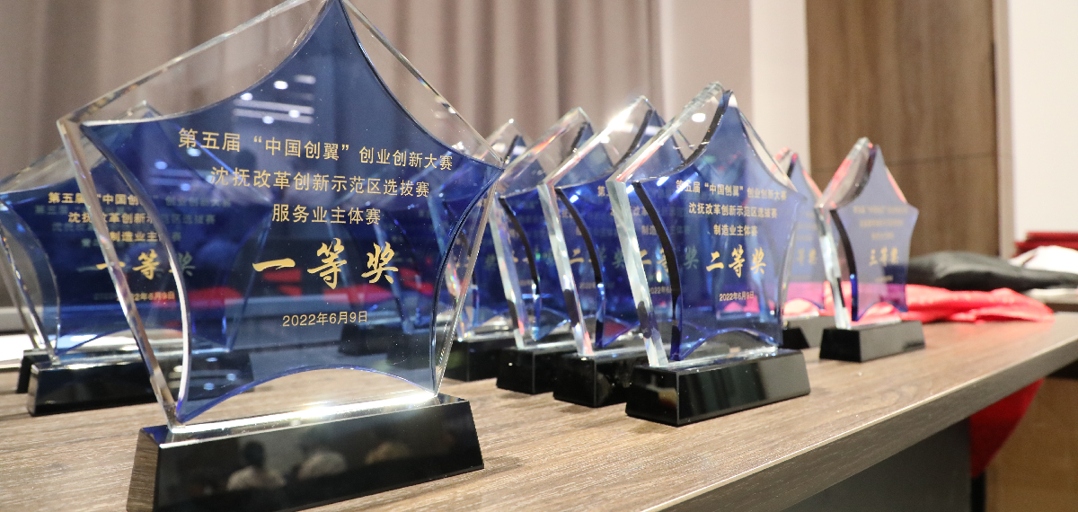 第五届“中国创翼”创业创新大赛沈抚改革创新示范区选拔赛奖杯